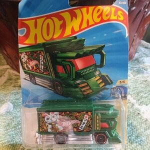 Mattel Hot Wheels Green and Red Toy Truck